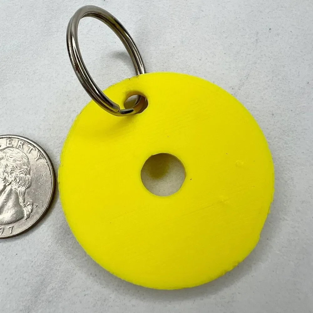 45 Lbs Weight Plate 3D Printed Keychain Keyring
